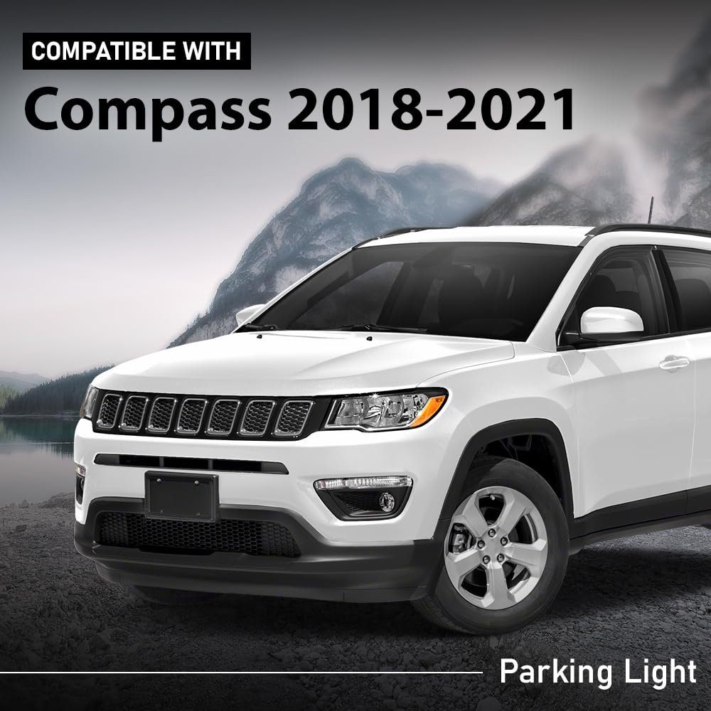 Parking Light Driver Side For Jeep Compass 2017 2018 2019 2020 2021 Clear Lens Part Number 55112721ab Ch2520147