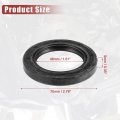 Uxcell 2pcs Engine Crankshaft Oil Seal Fit For Toyota Land Cruiser 1982-1995 Durable Rubber Black Crank Gasket