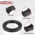 Uxcell 2pcs Engine Crankshaft Oil Seal Fit For Toyota Land Cruiser 1982-1995 Durable Rubber Black Crank Gasket