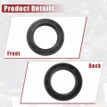 Uxcell 2pcs Engine Crankshaft Oil Seal Fit For Toyota Land Cruiser 1982-1995 Durable Rubber Black Crank Gasket