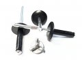 Black 3 16 Small Head Tri-fold Exploding Aluminum Mandrel Pop Rivets 250 Pack 
