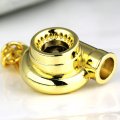 Maycoma Creative Spinning New Turbo Turbocharger Keychain Key Chain Ring Keyring Keyfob Gold Color