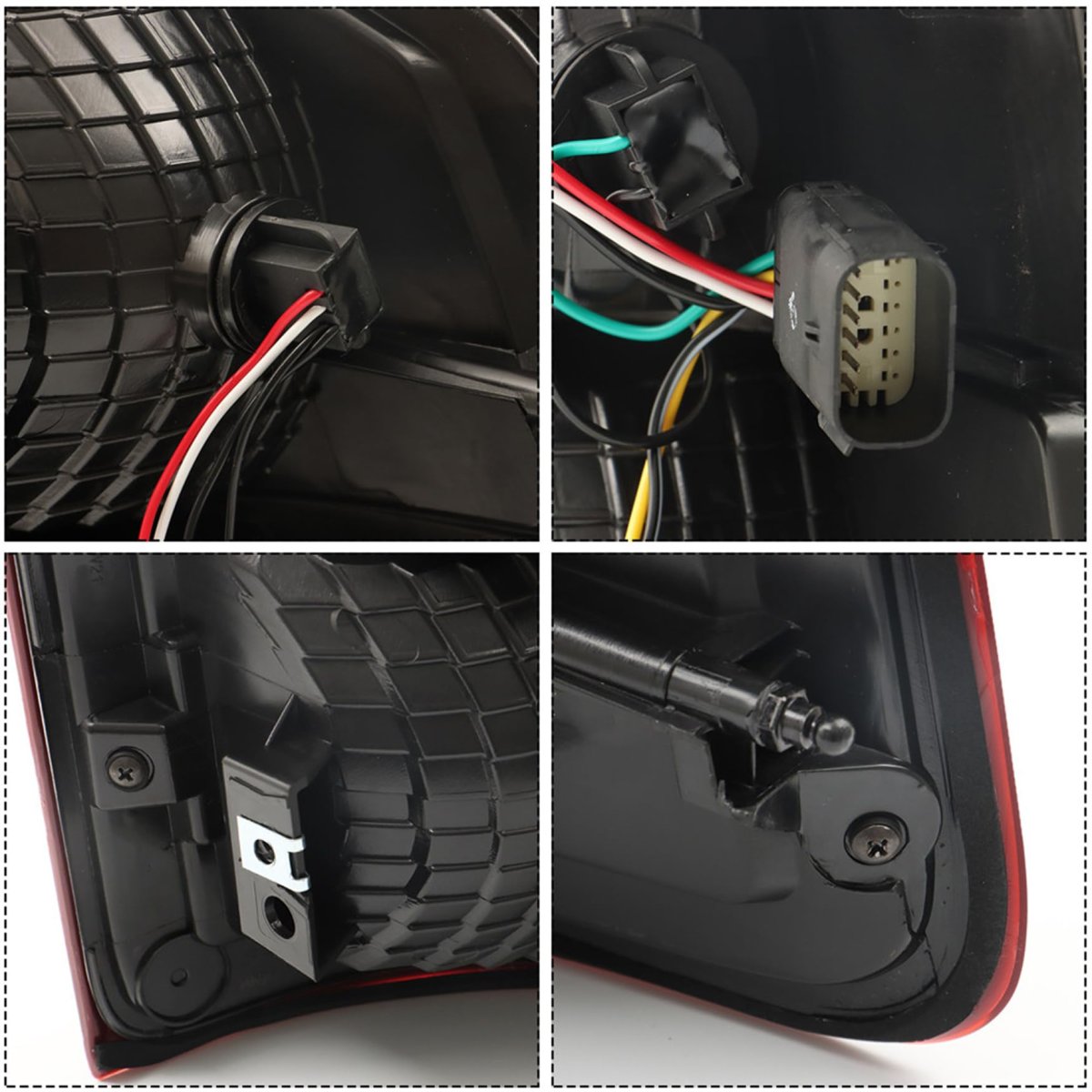 Left Side Tail Light Brake Replacement For Ram 1500 2019-2023 Halogen Red Lens Bezel Rear Lamp