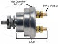 High Current Master Battery Disconnect Switch Kit 180a Continuous 1000a Intermittent 2 Post With Copper Lugs And Rubber