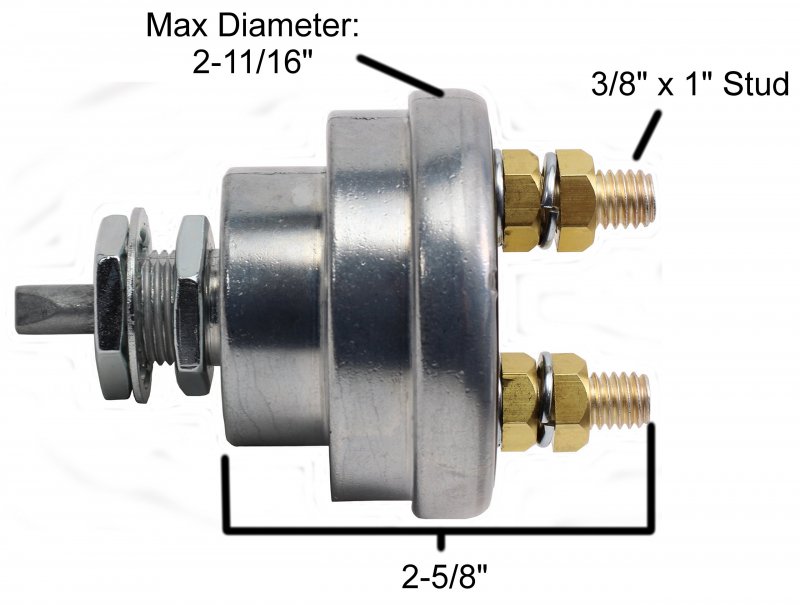 High Current Master Battery Disconnect Switch Kit 180a Continuous 1000a Intermittent 2 Post With Copper Lugs And Rubber