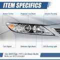 Auto Dynasty Lx2519139 Led Drl Projector Headlight Lamp Compatible With Lexus Es300h Es350 2013-2015 Passenger Right Side