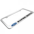 Ipick Image Made For Ford Super Duty 3d Embossed Letters On Mirror Chrome Metal License Plate Frame