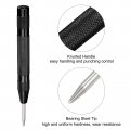 Uxcell Automatic Center Punch 5-inch Spring-loaded Hole Puncher Marker Hand Tool Adjustable Black For Wood Metal Plastic 2pcs