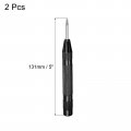 Uxcell Automatic Center Punch 5-inch Spring-loaded Hole Puncher Marker Hand Tool Adjustable Black For Wood Metal Plastic 2pcs