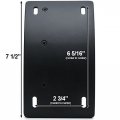 Krator Black Vertical Axle Mounted Motorcycle License Plate Holder Sportbikes Cruisers