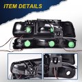 G-plus Led Drl Headlights Compatible With 1999 2000 2001 200 2003 2004 2005 2006 Silverado Suburban Bumper Headlamp Smokya