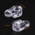 Uxcell Glass Retainer Clips Kit With Screw 0 79 X 43 Panel Fixing Clip For Wardrobes Cabinets Mirrors Clear 40pcs