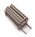 Dinkle Assembly Dk6n 10 Gang Box Connector Din Rail Terminal Blocks 8-20 Awg 50 Amp 600 Volt Separate Circuits 