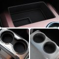 3d Cup Holder Insert Liners For Ford F150 2009 To 2014 Flow Through Console Non Slip Silicone Mats Black Trim 6 Piece Set 