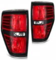 Taillight Assembly Ford For F-150 2009-2014 Driver Passenger Side Taillamps Red Housing Clear Len 