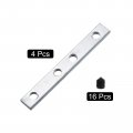 Uxcell Straight Line Connector 4pcs 4inch Inside Joint Brackets With M8 Screws For 4040 Series Aluminum Extrusion Profile T