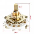 Uxcell 2p4t 2 Pole 4 Throw Single Deck Band Channel Rotary Switch Selector With Black Plastic Knob