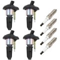 Ignition Coils 2003008 For Isuzu Ascender 4 2l L6 20-2006 Chevrolet Colorado 2 8l Gmc Canyon 2 L4 3-pins Uf303 4 With 4 Iridium 