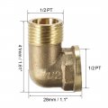 Uxcell Brass Pipe Fitting 90 Degree Elbow 1 2 Pt Male X Female
