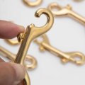 Wuta Brass Double End Snap Hook Clip Handmade Bag Keychains For Leather Craft Accessories Diving Pet Luggage Outdoor