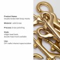 Wuta Brass Double End Snap Hook Clip Handmade Bag Keychains For Leather Craft Accessories Diving Pet Luggage Outdoor