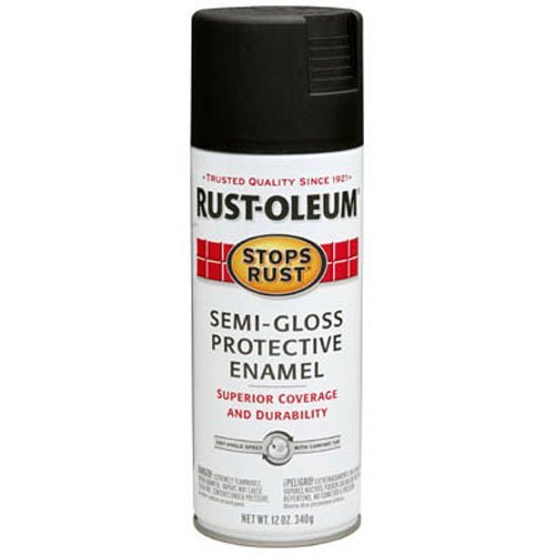 Rust-oleum Stops Rust Spray Paint 12-ounce Semi Gloss Black
