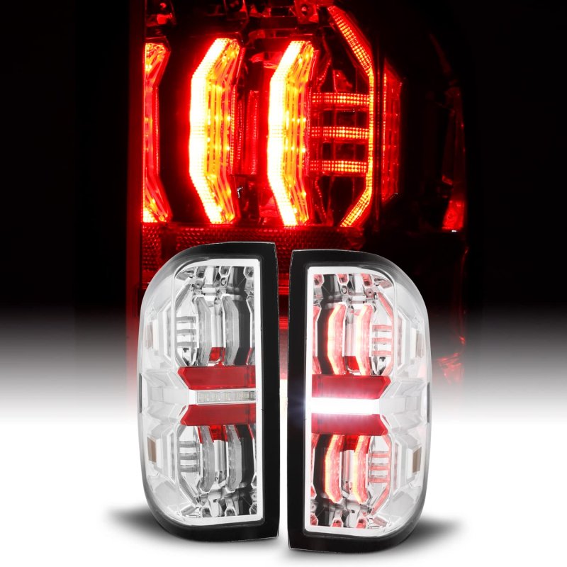 Akkon Fits 2014-2018 Chevy Silverado 1500 2500hd 3500hd 3d Design Led Drl Halogen Type Chrome Tail Lights Pair Left Right