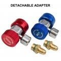 Utmall 2x R134a Quick Connector Adapter Coupler Auto A C Manifold Gauge Low High Hvac