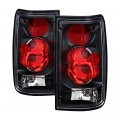 Black Housing Euro Style Tail Light Lamp Assembly For 1989-1995 Toyota Pickup Truck Driver Passenger Side 