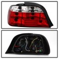 Acanii For 1995-2001 Bmw E38 740i 740il 750il Red Clear Tail Lights Brake Lamps Driver Passenger Side