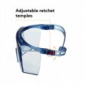 3m Securefit 3700 Series Sf3704sgaf-blu Blue Temples Scotchgard Anti-fog Coating Light Otg Af-as Lens