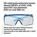 3m Securefit 3700 Series Sf3704sgaf-blu Blue Temples Scotchgard Anti-fog Coating Light Otg Af-as Lens