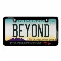 Ipick Image Made For Dodge Charger R T In 3d Dark Gray Letters On Black Metal License Plate Frame