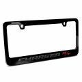 Dodge Charger R T In 3d Dark Gray Letters On Black Metal License Plate Frame