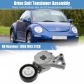 X Autohaux Drive Belt Tensioner Assembly For Volkswagen Jetta Golf Beetle Audi Tt 06a 903 315e Metal Black Silver Tone