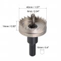 Uxcell Hss Hole Saw 40mm Drill Bit Cutter High Speed Steel For Metal Alloy Wood