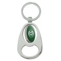 Graphics More Colorado State Primary Logo Keychain Chrome Metal Spinning Oval Bottle Opener