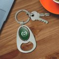 Graphics More Colorado State Primary Logo Keychain Chrome Metal Spinning Oval Bottle Opener