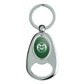 Graphics More Colorado State Primary Logo Keychain Chrome Metal Spinning Oval Bottle Opener 