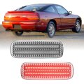 Rear Side Marker Lights For 1989 To 1994 Nissan 240sx 180sx Silvia S13 And 93 97 Altima Clear Lens Red Led Back Parking Lamp 