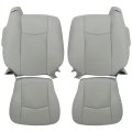 Front Driver Passenger Side Bottom Top Lean Back Perforated Microfiber Leather Seat Covers Gray For Cadillac Srx 2003 2004 2005 