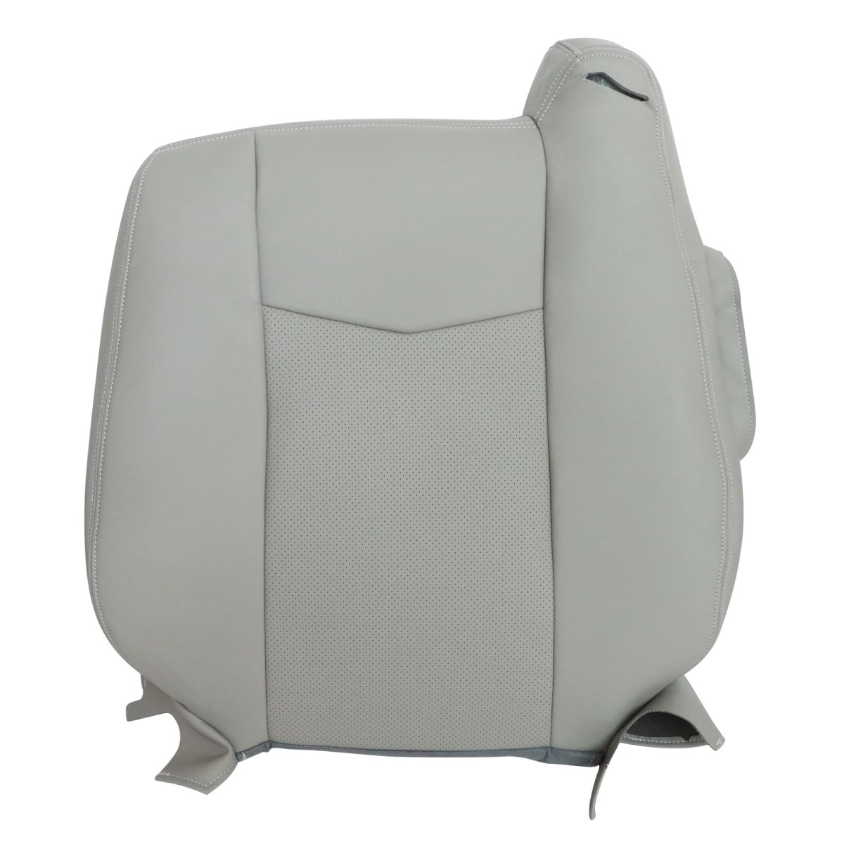 Front Driver And Passenger Side Perforated Microfiber Leather Seat Covers Gray For Cadillac Srx 2003 2004 2005 2006 2007 2008
