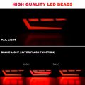Sautvsmoked Black Led Rear Brake Stop Lights Taillights Tail Lamps For Polaris Rzr 900 1000 S Xp 4 Turbo 2014-2019 Trail S 900
