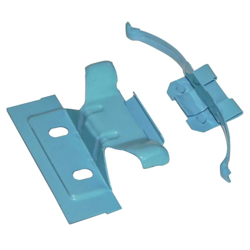1964-81 Gm Heater Core Retainer Clips 2pc Steel Blue Mounting For Box Inl13640
