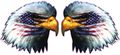 American Flag Eagle Head Pair 5 Each From The United States 