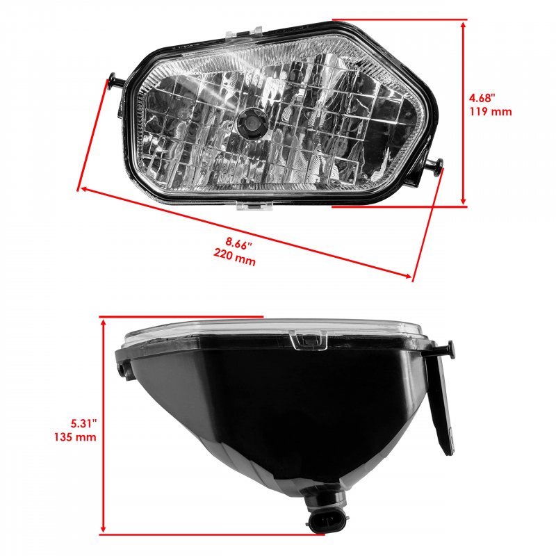 Caltric Front Left Headlight With Bulb For Polaris