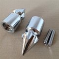 Motorcycle Ultimate Chrome Spike Bar Ends For Kawasaki Ninja 250 500 600 Zx7 Zx9 Zx10 Z1000 By Smt-moto