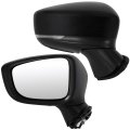 Left And Right Side Mirrors For 2017 2018 2019 Mazda 3 Power Lamp View Mirror Replacement Set Black Abs Plastic Housing