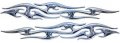 Weston Ink Thin And Long Tribal Style Flame Graphics In Chrome Look 