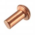 Uxcell 50 Pcs 13 64 X 25 Round Head Copper Solid Rivets Fasteners 